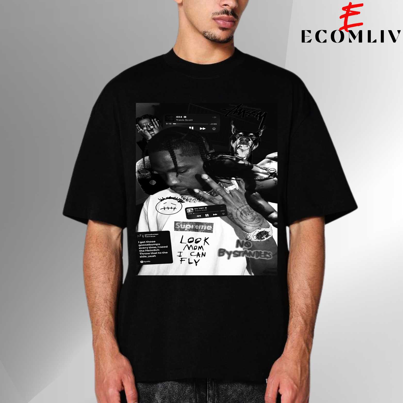 Travis Scott T-Shirt, Look Mom I Can Fly T-Shirt, Concert Merch